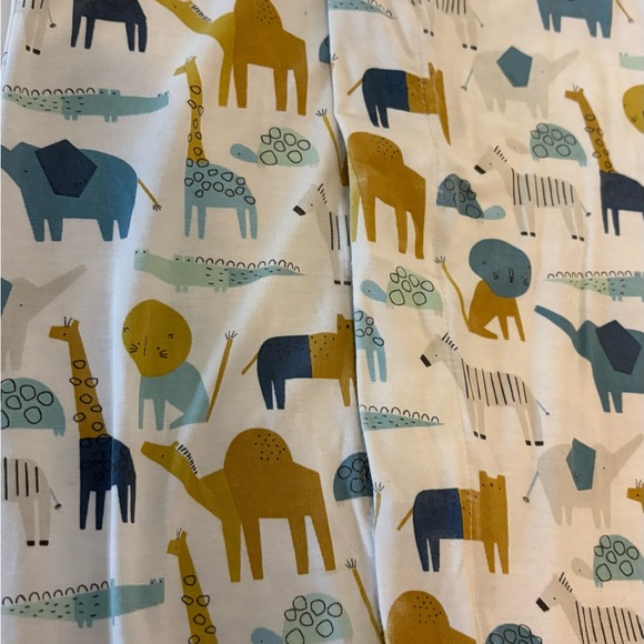 Magnetic Me Animal Print Footie - Blue, Gold, and Cream - Picture 2 of 2